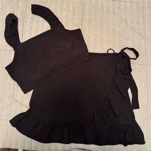 Pink Lily Elegant Black Two Piece Set